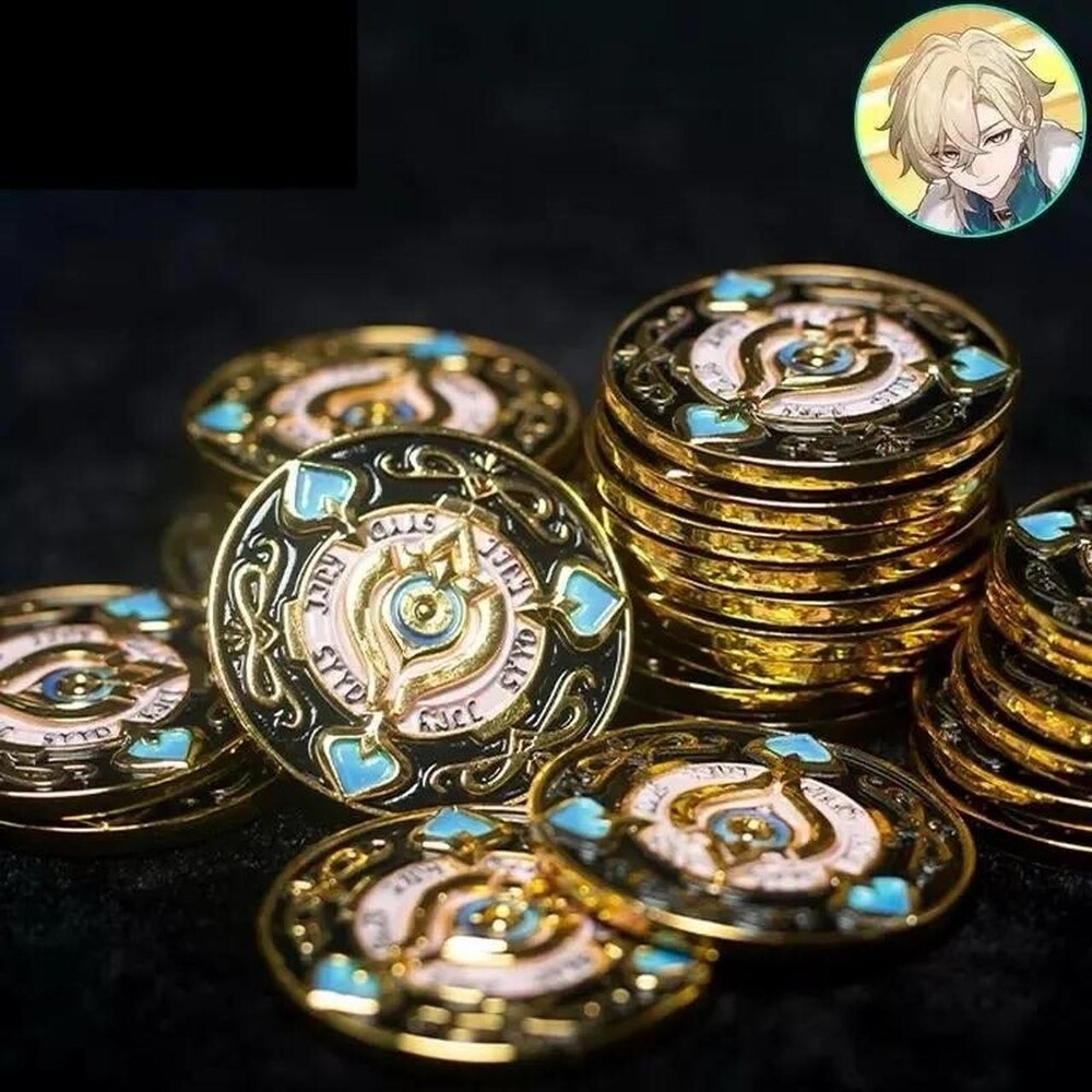 Hsr Aventurine Golden Metal Coins 2 De 0
